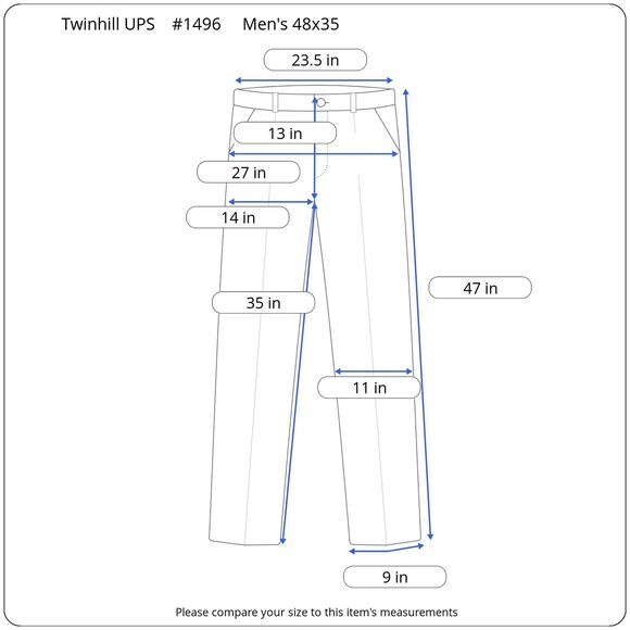Twinhill Pants Men's 48x35 Workwear UPS Uniform Trousers Brown - Picture 12 of 12